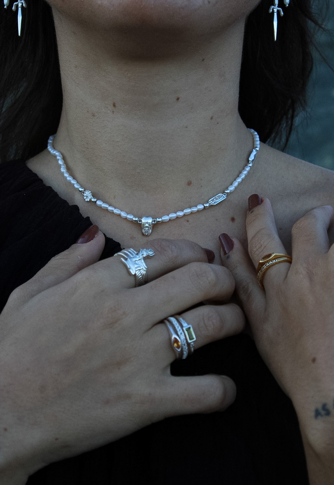 Ossa Pearl Necklace Silver