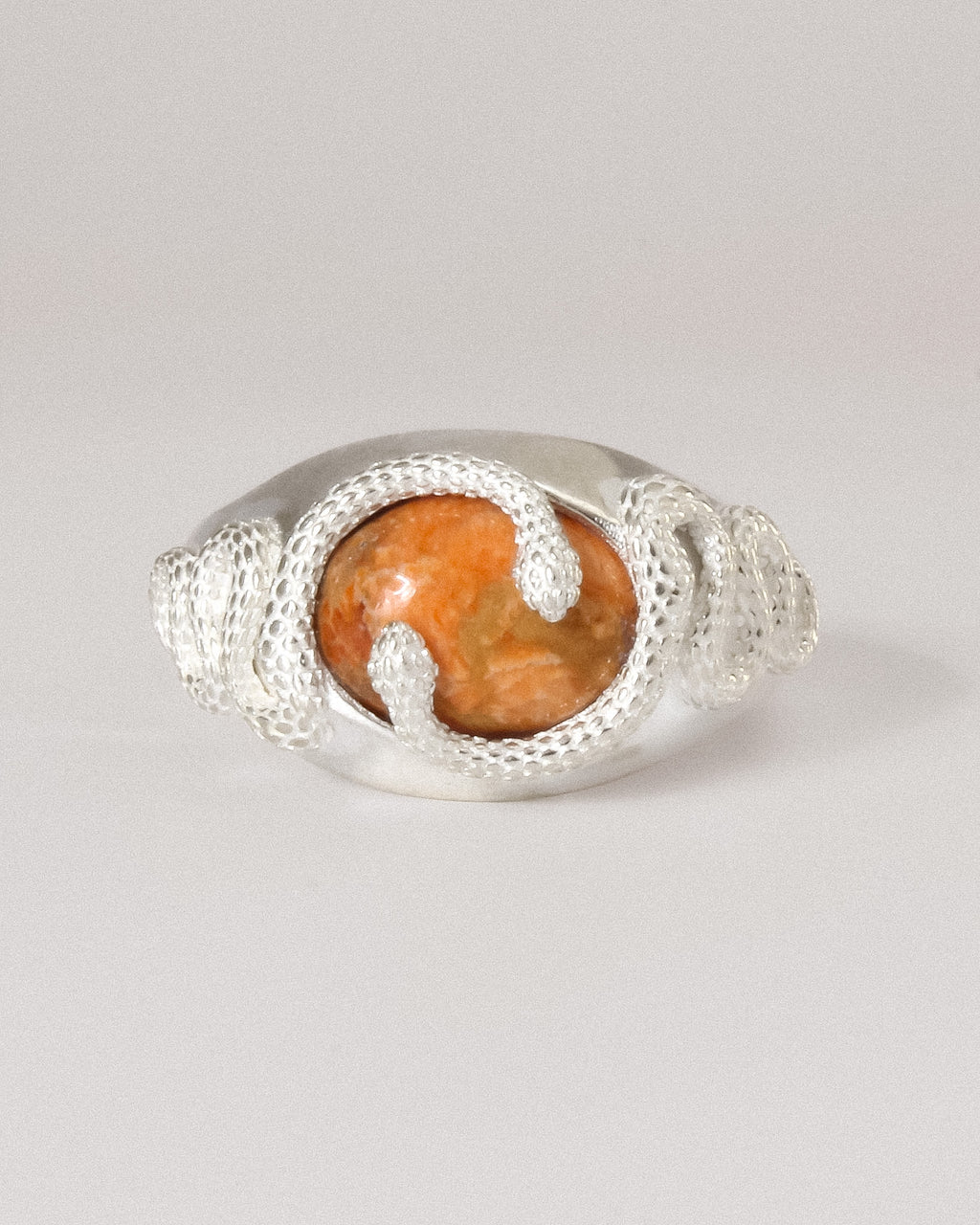 Serilda Ring Silver Sponge Coral