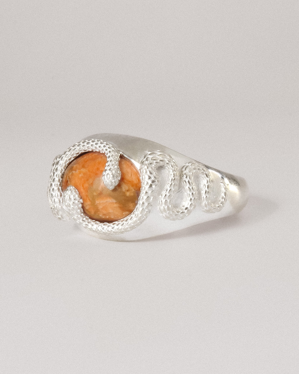 Serilda Ring Silver Sponge Coral