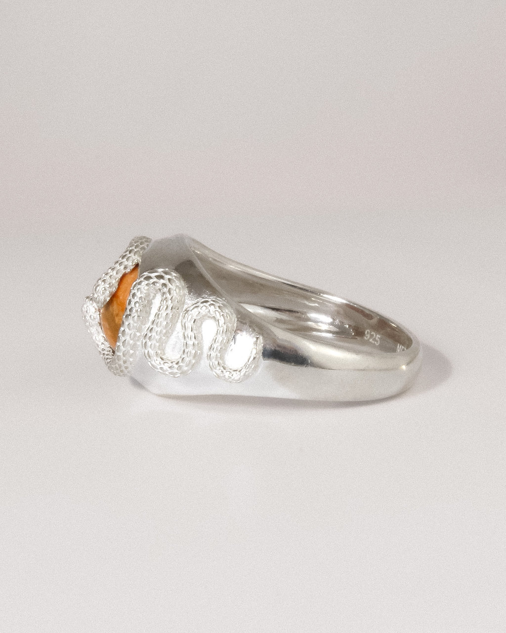 Serilda Ring Silver Sponge Coral