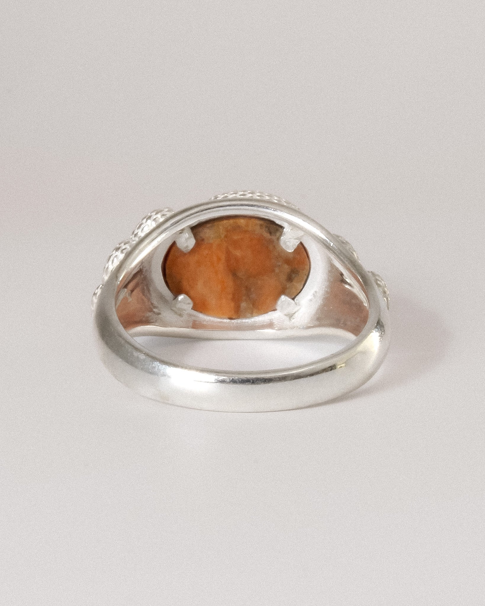 Serilda Ring Silver Sponge Coral