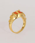 Serilda Ring Gold Sponge Coral