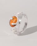 Serilda Ring Silver Sponge Coral